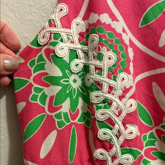 Lilly Pulitzer Pink and Green Geometric Mini Dress - Picture 5 of 6